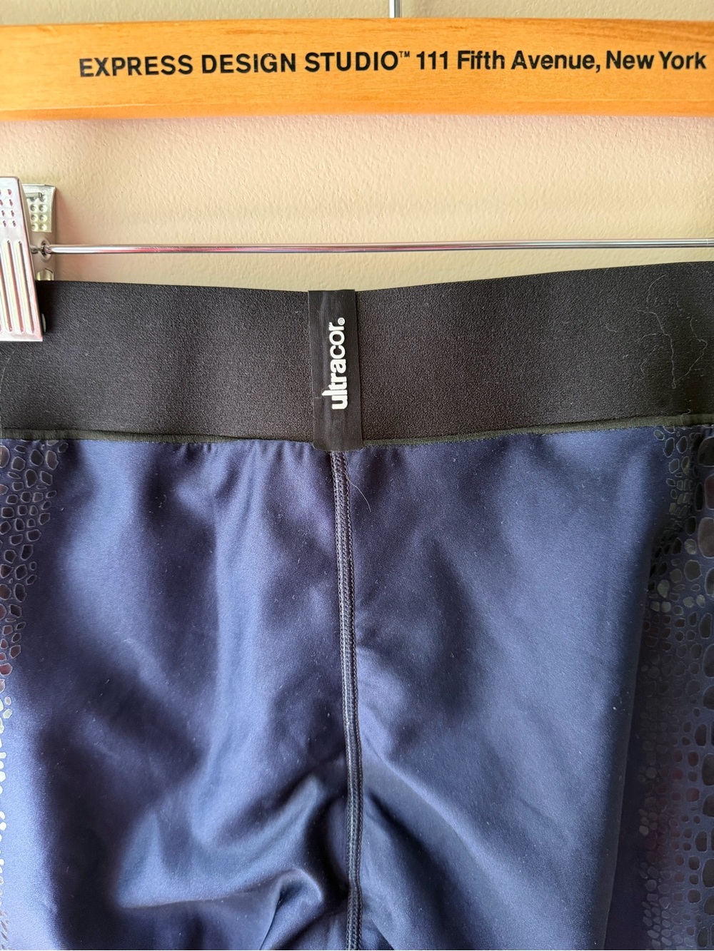 Ultracor Sprinter Crocodile High Waisted Navy Blue Athletic Leggings Small - Picture 4 of 6